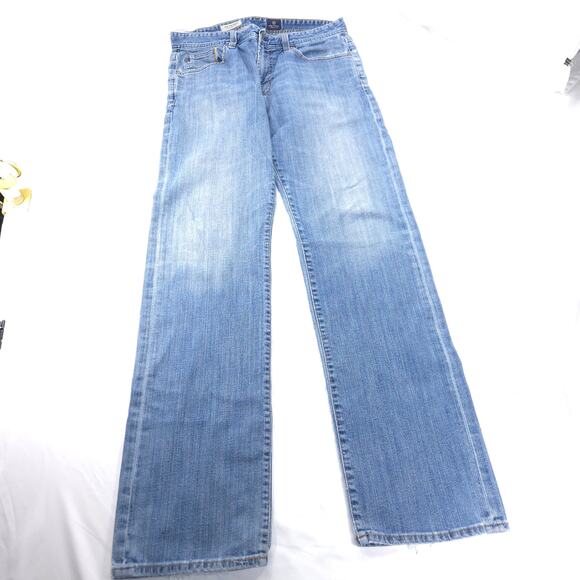 Adriano Goldschmied Straight Button Zip Medium Wash Jeans Mens Size 32x34 Blue - Picture 2 of 8